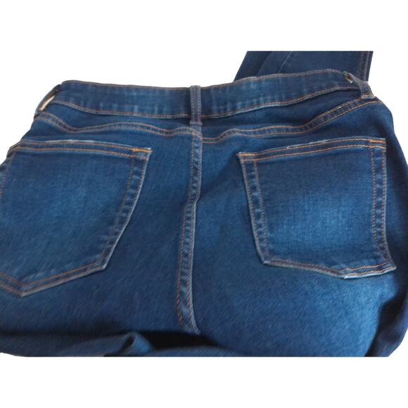 Wild Fable Dark Indigo Denim Skinny Jeans High Rise Thrashed Size 8 - Picture 5 of 9